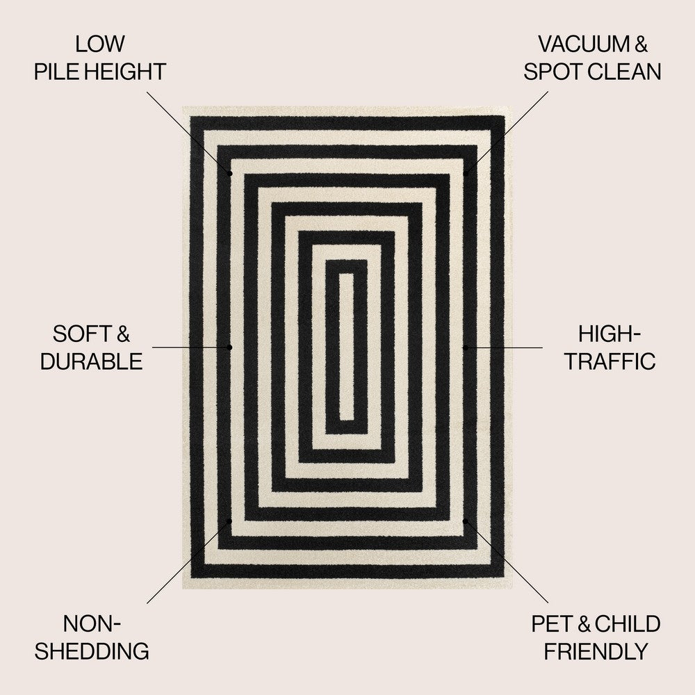 Madly Modern Classic Mitre Stripe Area Rug