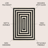 Madly Modern Classic Mitre Stripe Area Rug