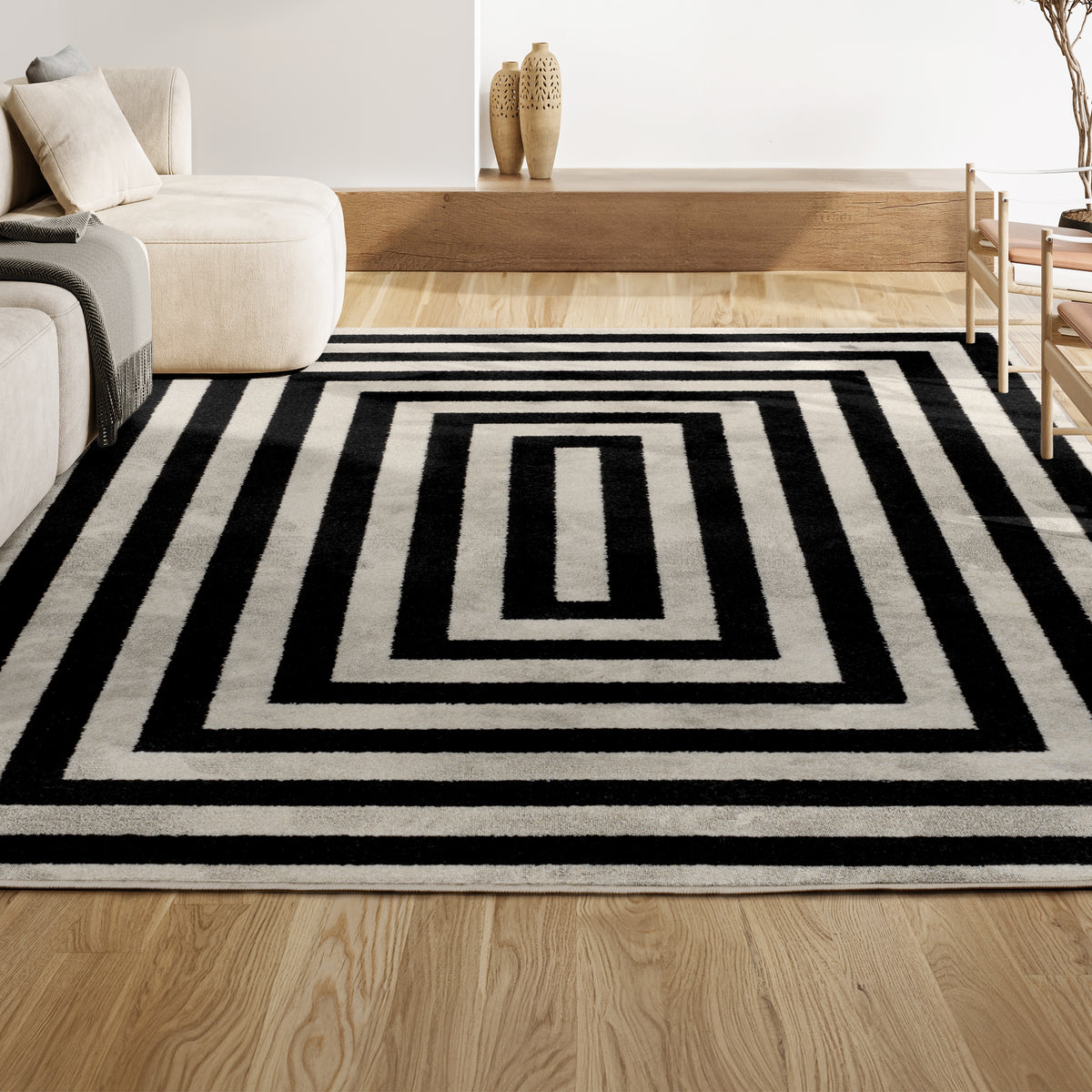 Madly Modern Classic Mitre Stripe Area Rug
