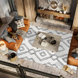 Porirua Deia Moroccan Style Diamond Area Rug