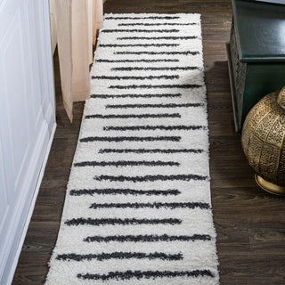 New Alaro Berber Stripe Shag Area Rug