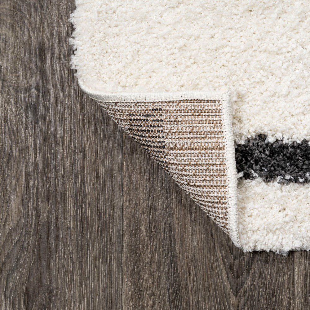 New Alaro Berber Stripe Shag Area Rug