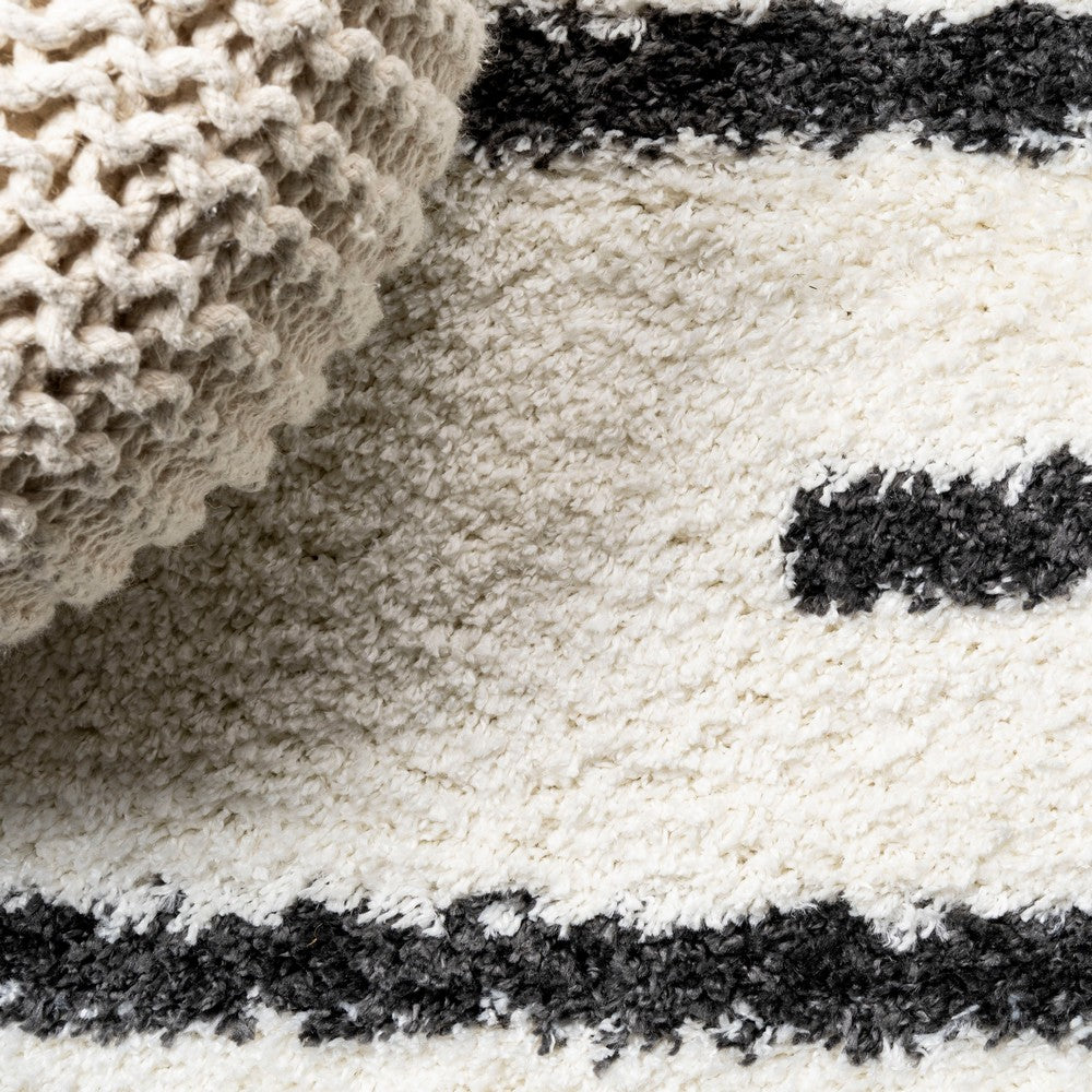 New Alaro Berber Stripe Shag Area Rug