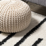New Alaro Berber Stripe Shag Area Rug