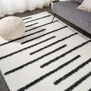 New Alaro Berber Stripe Shag Area Rug