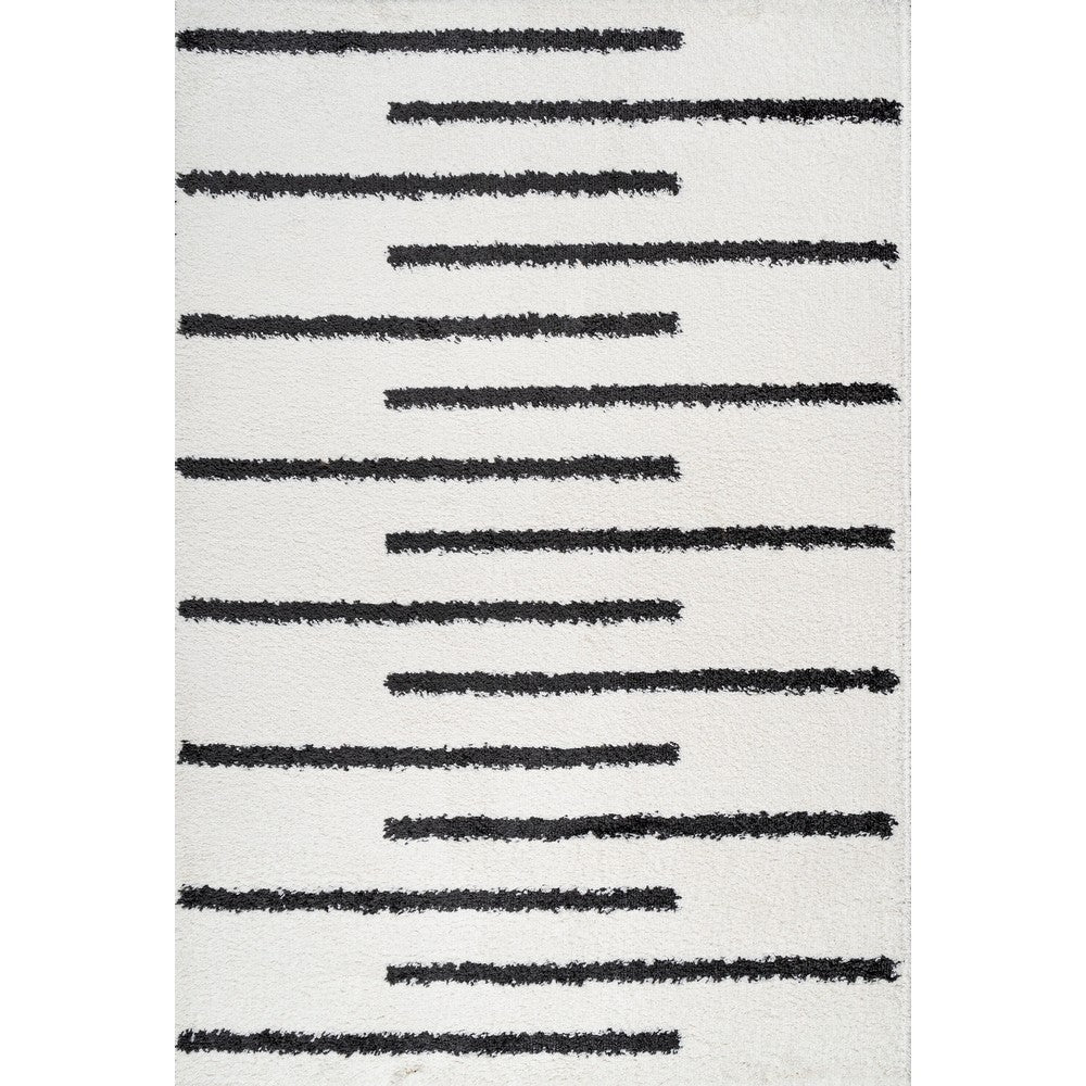 New Alaro Berber Stripe Shag Area Rug