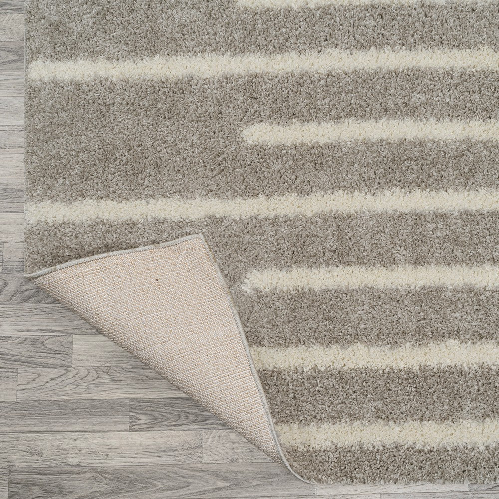 New Alaro Berber Stripe Shag Area Rug