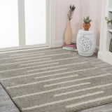 New Alaro Berber Stripe Shag Area Rug