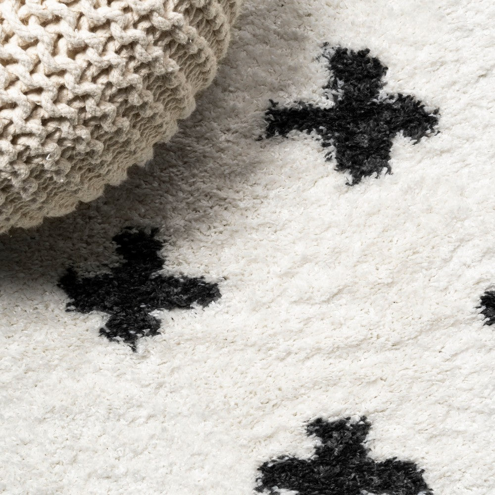 Rotorua Cristo Berber Geometric Shag Area Rug