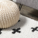 Rotorua Cristo Berber Geometric Shag Area Rug