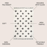 Rotorua Cristo Berber Geometric Shag Area Rug