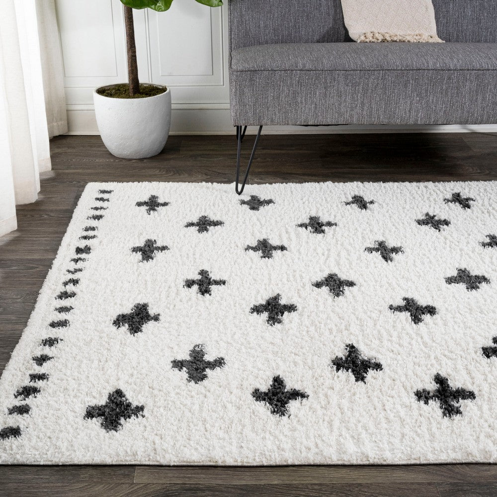 Rotorua Cristo Berber Geometric Shag Area Rug