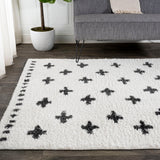 Rotorua Cristo Berber Geometric Shag Area Rug
