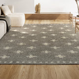 Rotorua Cristo Berber Geometric Shag Area Rug