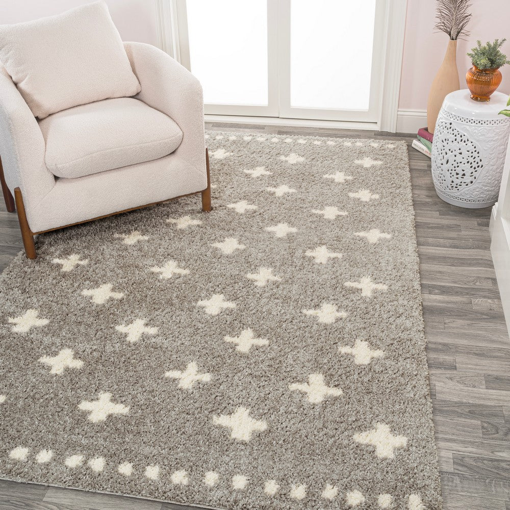 Rotorua Cristo Berber Geometric Shag Area Rug