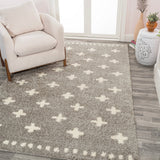 Rotorua Cristo Berber Geometric Shag Area Rug