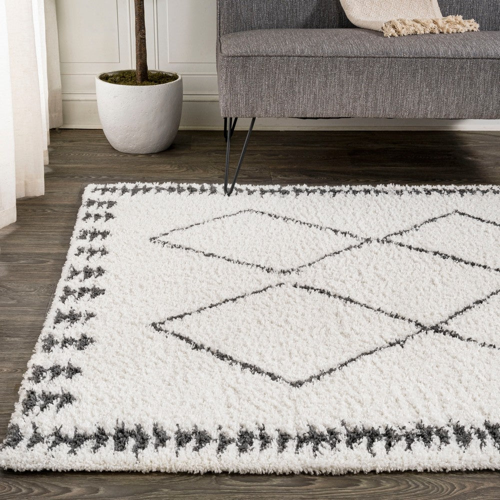 Whangarei Calvia Moroccan Diamond Shag Area Rug