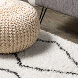 Hibiscus Catala Moroccan Diamond Shag Area Rug