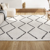 Hibiscus Catala Moroccan Diamond Shag Area Rug