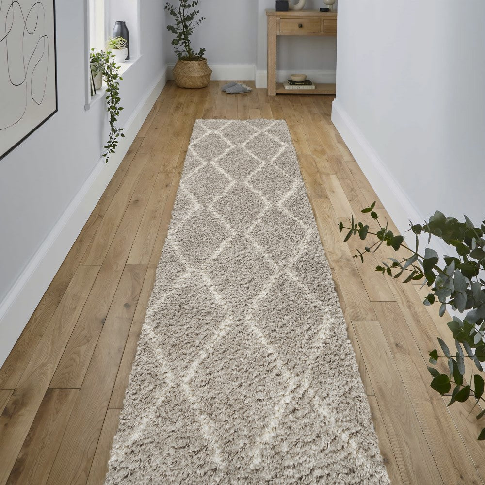 Hibiscus Catala Moroccan Diamond Shag Area Rug