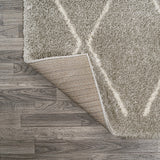 Hibiscus Catala Moroccan Diamond Shag Area Rug