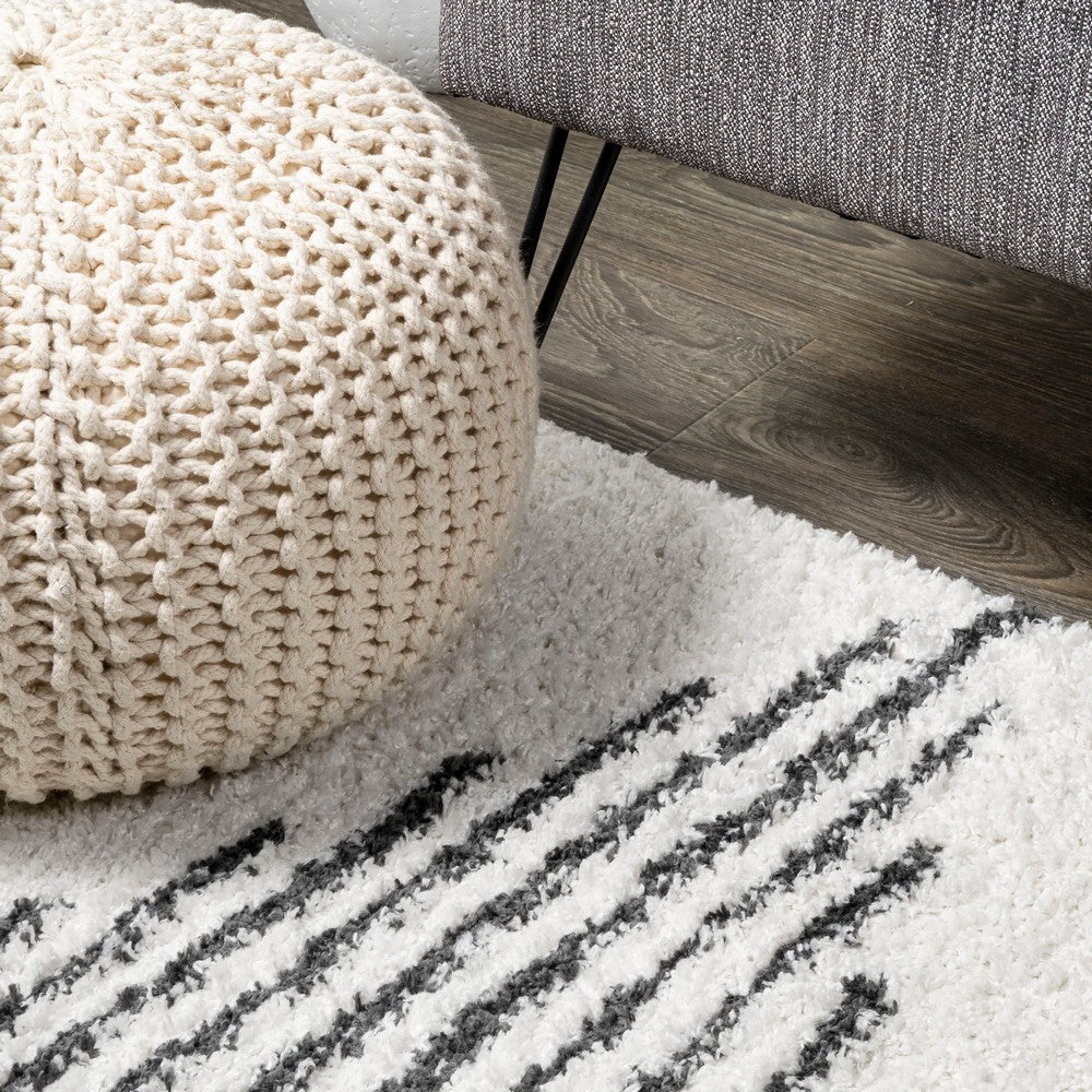 Hastings Elm Diamond Stripe Geometric Area Rug
