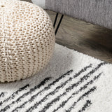 Hastings Elm Diamond Stripe Geometric Area Rug