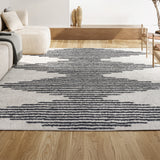 Hastings Elm Diamond Stripe Geometric Area Rug
