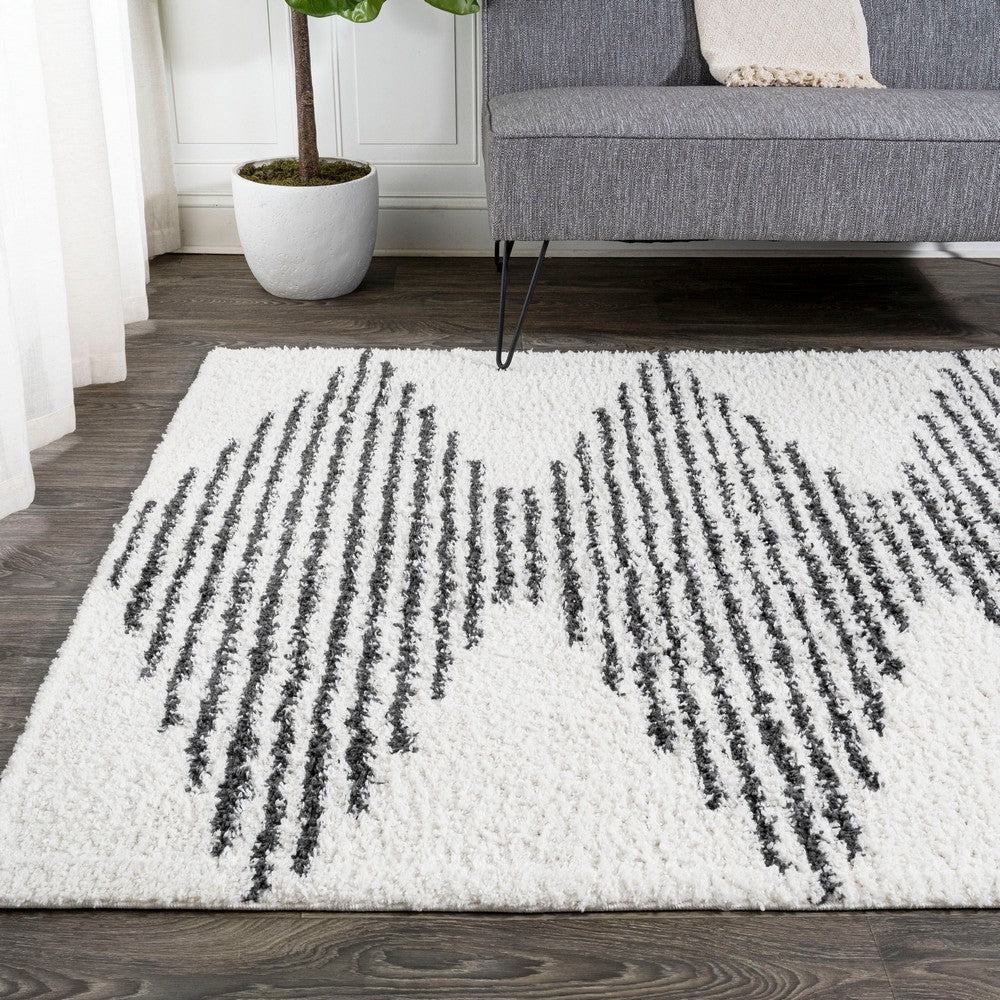 Hastings Elm Diamond Stripe Geometric Area Rug