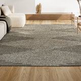 Hastings Elm Diamond Stripe Geometric Area Rug