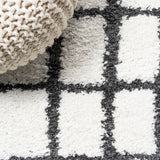 Upper Arenal Geometric Grid Shag Area Rug