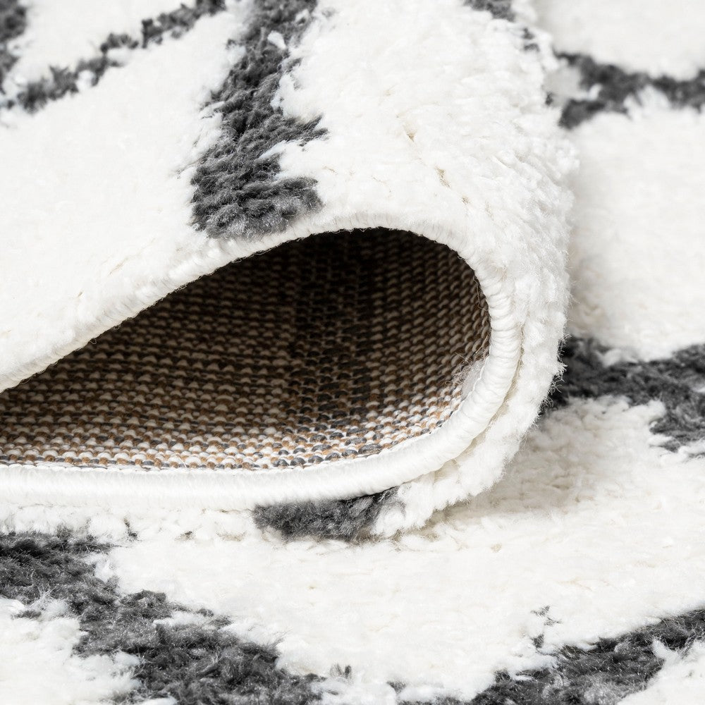 Upper Arenal Geometric Grid Shag Area Rug