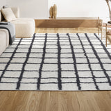 Upper Arenal Geometric Grid Shag Area Rug