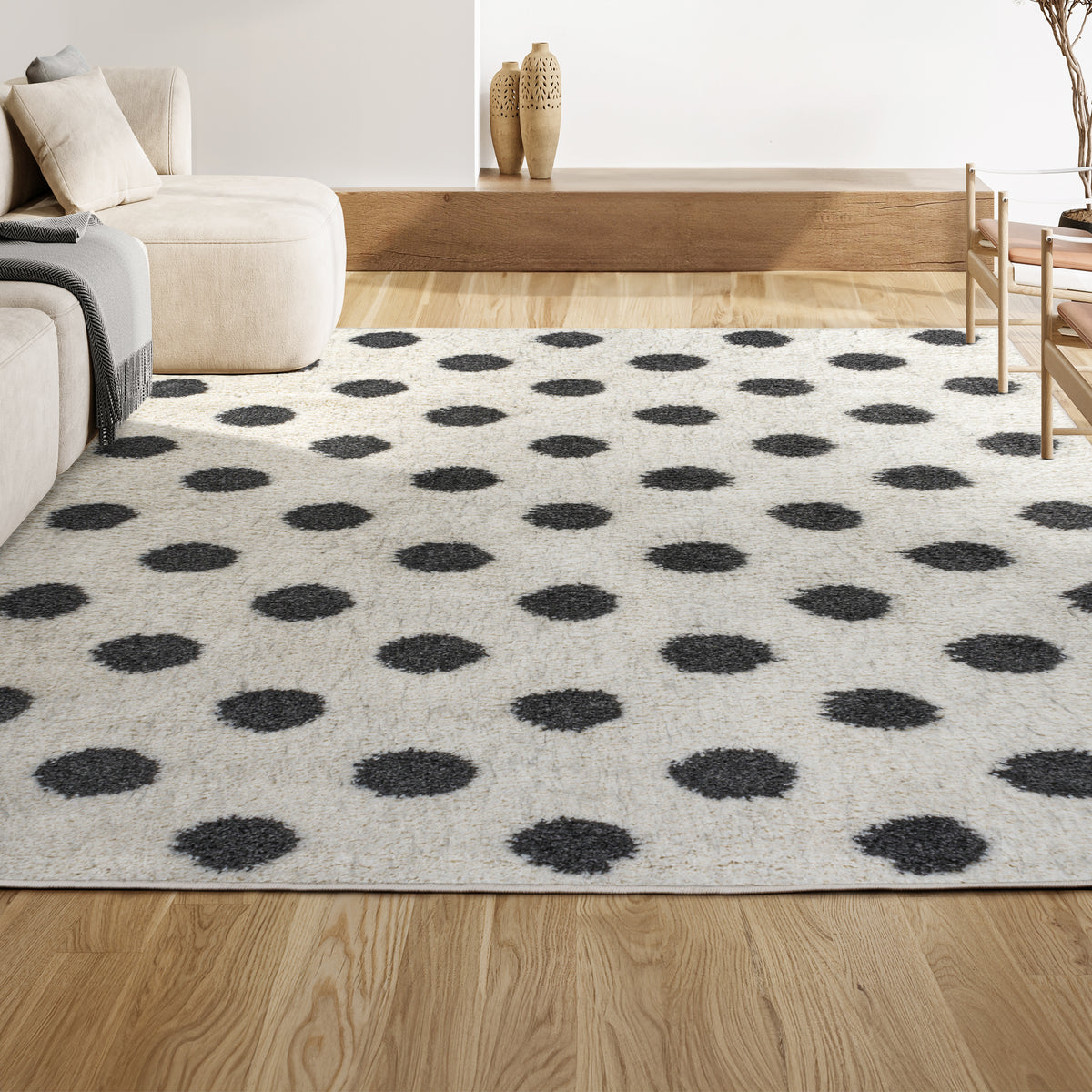 Gisborne Pere Modern Dot Shag Area Rug