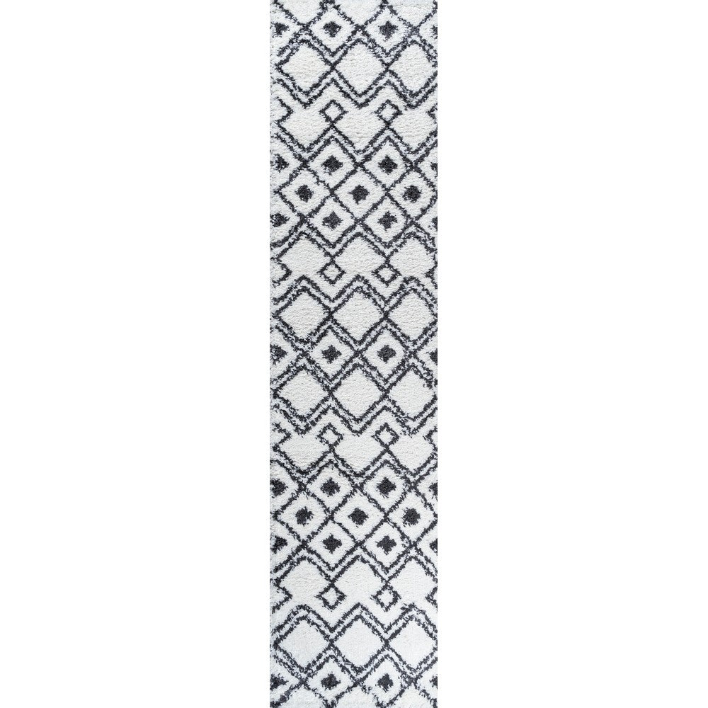 Conde Caimari Moroccan Diamond Shag Area Rug