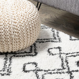 Conde Caimari Moroccan Diamond Shag Area Rug