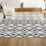 Conde Caimari Moroccan Diamond Shag Area Rug