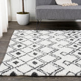 Conde Caimari Moroccan Diamond Shag Area Rug
