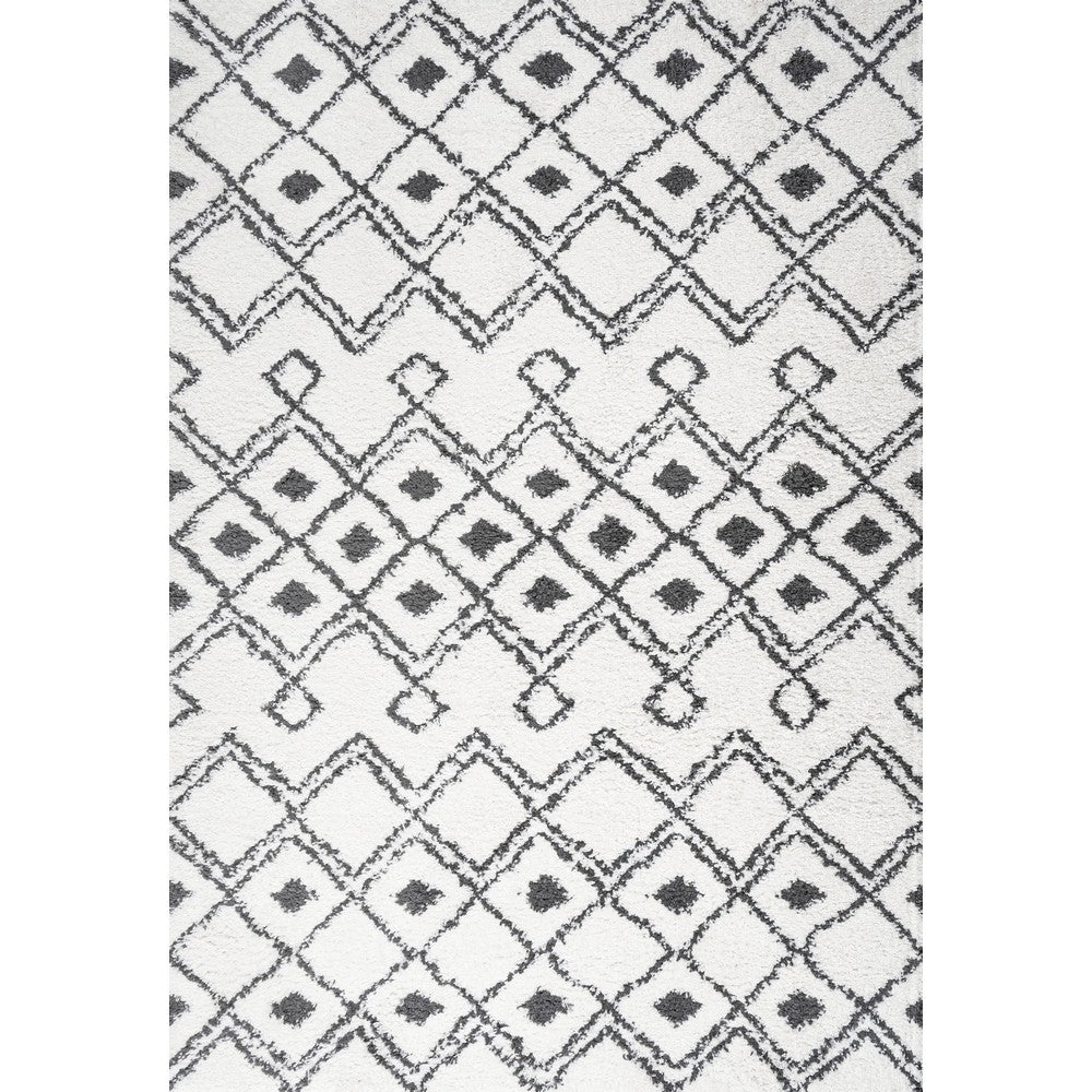 Conde Caimari Moroccan Diamond Shag Area Rug