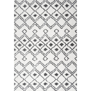 Conde Caimari Moroccan Diamond Shag Area Rug