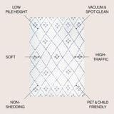 Ambrolauri Izil Moroccan Geometric Diamond Area Rug