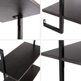Clancy 40.55" Classic Industrial 3-Shelf Wood Wall-Mounted Open Ladder Bookcase with Metal Frame