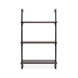 Clancy 40.55" Classic Industrial 3-Shelf Wood Wall-Mounted Open Ladder Bookcase with Metal Frame