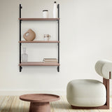 Clancy 40.55" Classic Industrial 3-Shelf Wood Wall-Mounted Open Ladder Bookcase with Metal Frame
