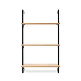 Clancy 40.55" Classic Industrial 3-Shelf Wood Wall-Mounted Open Ladder Bookcase with Metal Frame