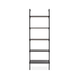 Aarushi 72.05" Classic Industrial 5-Shelf Wood Wall-Mounted Open Ladder Bookcase with Metal Frame