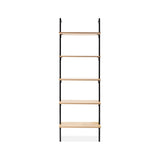 Aarushi 72.05" Classic Industrial 5-Shelf Wood Wall-Mounted Open Ladder Bookcase with Metal Frame