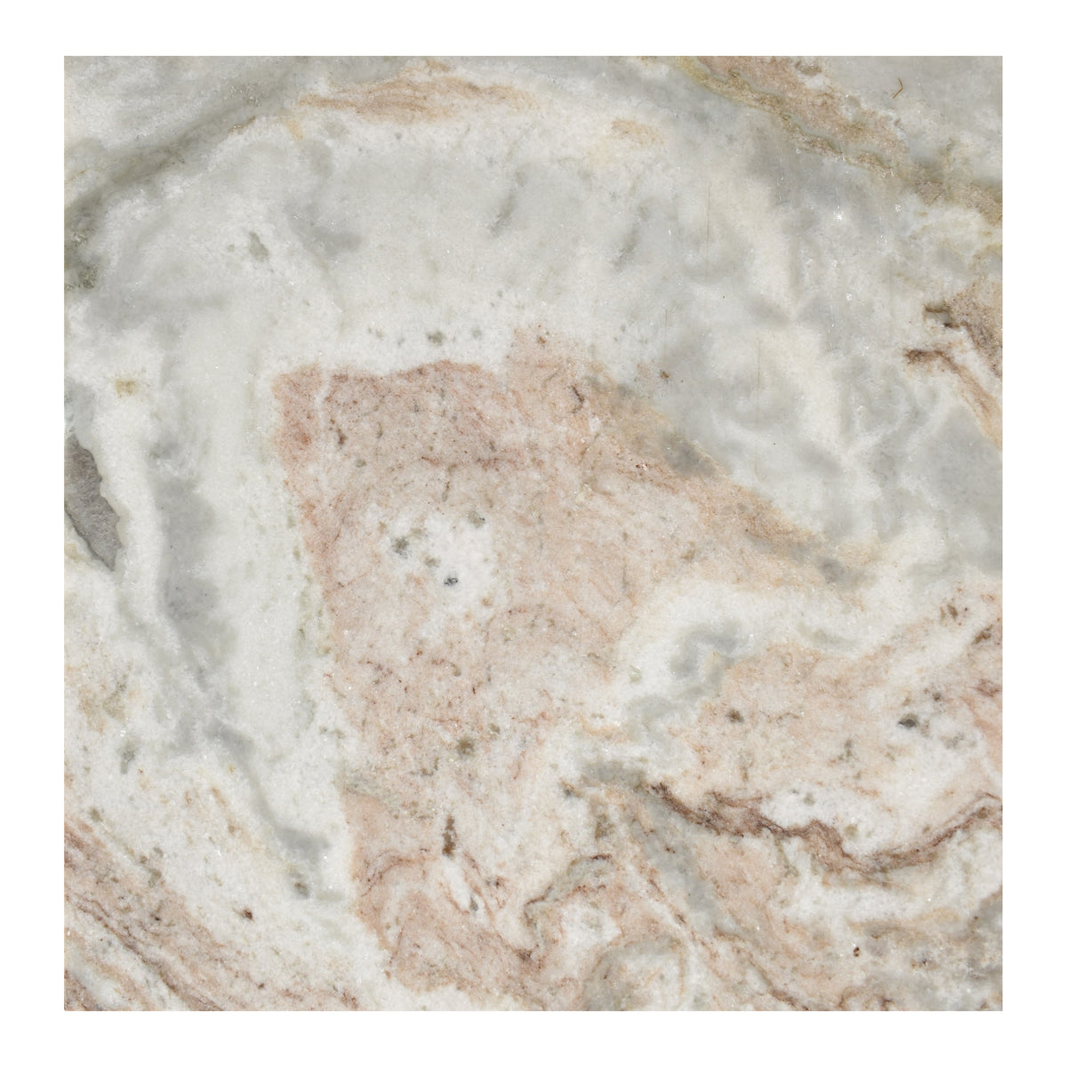Erosia 15" Contemporary Natural Marble Handmade Cube End Table
