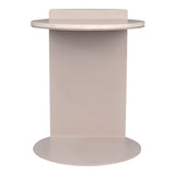 Laurel 20" Contemporary Natural Marble/Metal Handmade C-Shaped End Table