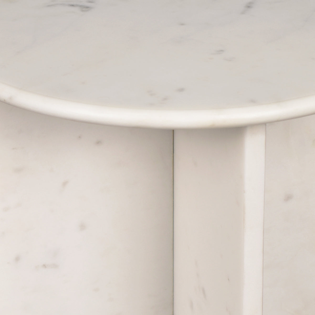 Laurel 20" Contemporary Natural Marble/Metal Handmade C-Shaped End Table